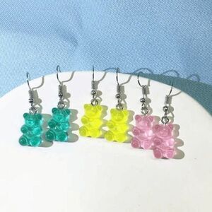 GUMMY BEAR DANGLE EARRINGS - 3 PIECE SET